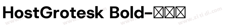 HostGrotesk Bold字体转换